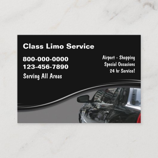 Cartes de visite de taxis Cool classiques (Devant)