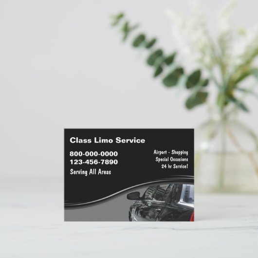 Cartes de visite de taxis Cool classiques (Debout devant)