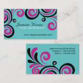 Cartes de visite de technicien de clou (Devant / Derrière)