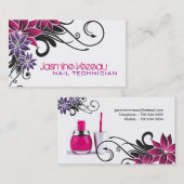 Cartes de visite de technicien de clou (Devant / Derrière)