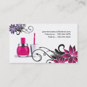 Cartes de visite de technicien de clou (Dos)