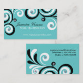 Cartes de visite de technicien de clou (Devant / Derrière)