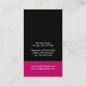 Cartes de visite de technicien de clou (Dos)