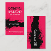 Cartes de visite de technicien de clou (Devant / Derrière)