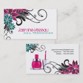 Cartes de visite de technicien de clou (Devant / Derrière)