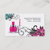 Cartes de visite de technicien de clou (Dos)