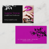 Cartes de visite de technicien de clou (Devant / Derrière)