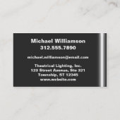 Cartes de visite de technicien d'éclairage (Dos)