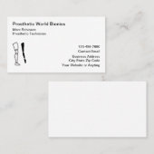 Cartes de visite de technicien prothétique Médical (Devant / Derrière)