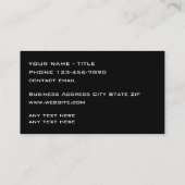 Cartes de visite de technologie automobile Coolest (Dos)