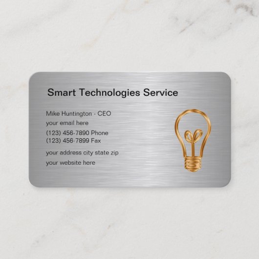 Cartes de visite de technologie moderne (Devant)