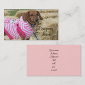 Cartes de visite de teckel (Devant / Derrière)