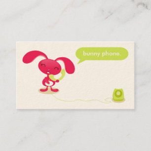 Cartes de visite de téléphone Bunny