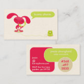 Cartes de visite de téléphone Bunny (Devant / Derrière)