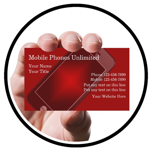 Cartes de visite de téléphones portables