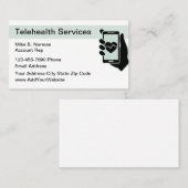 Cartes de visite de télésanté Médicales (Devant / Derrière)