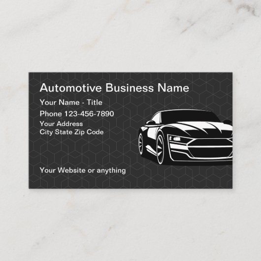 Cartes de visite de template automobile les plus c (Devant)