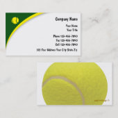 Cartes de visite de tennis (Devant / Derrière)