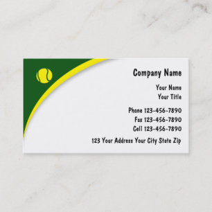 Cartes de visite de tennis