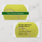 Cartes de visite de tennis (Devant / Derrière)