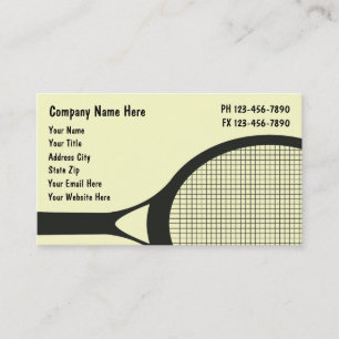 Cartes de visite de tennis