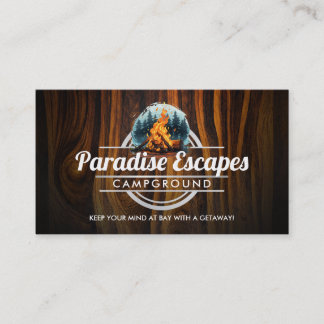 Cartes de visite de terrain de camping personnalis
