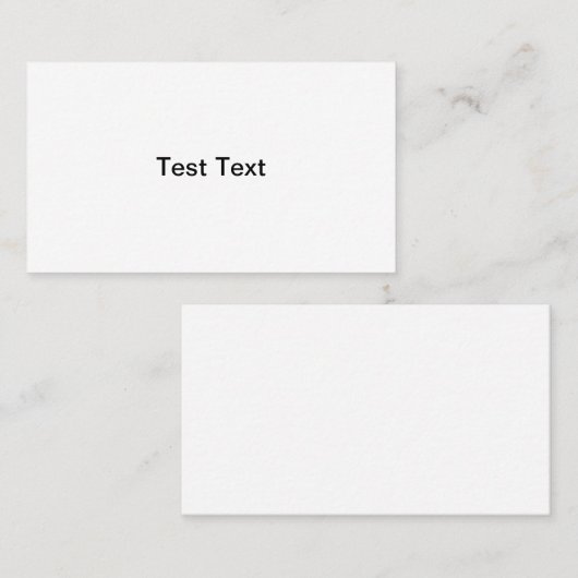 Cartes de visite de test (Devant / Derrière)