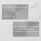 Cartes de visite de texture balayés par titane en (Devant / Derrière)