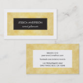 Cartes de visite de texture de feuille d'or de (Devant / Derrière)