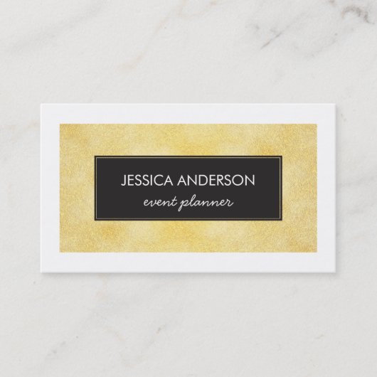 Cartes de visite de texture de feuille d'or de (Devant)