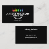 Cartes de visite de thé à bulle arc-en-ciel person (Devant / Derrière)