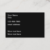 Cartes de visite de thème automobile cool (Dos)