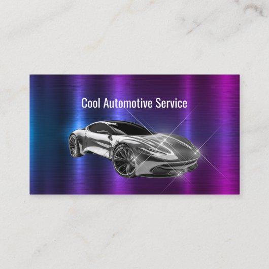 Cartes de visite de thème automobile cool (Devant)