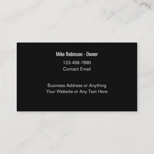 Cartes de visite de thème automobile cool (Dos)