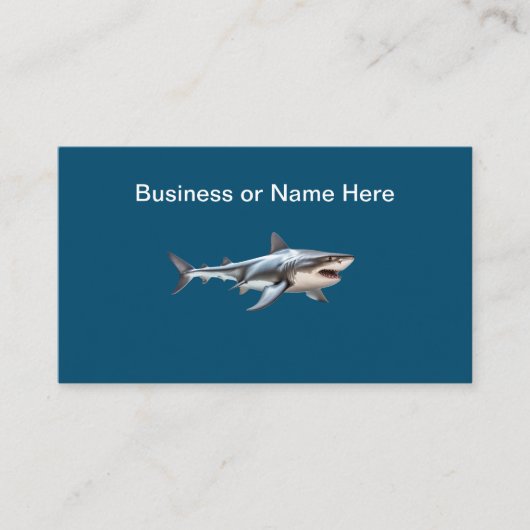 Cartes de visite de thème cool requin (Devant)