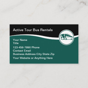 Cartes de visite de thème d'autocar de tourisme