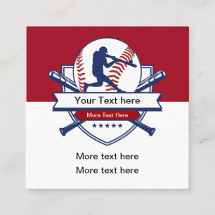 Cartes de visite de thème de baseball unique pour