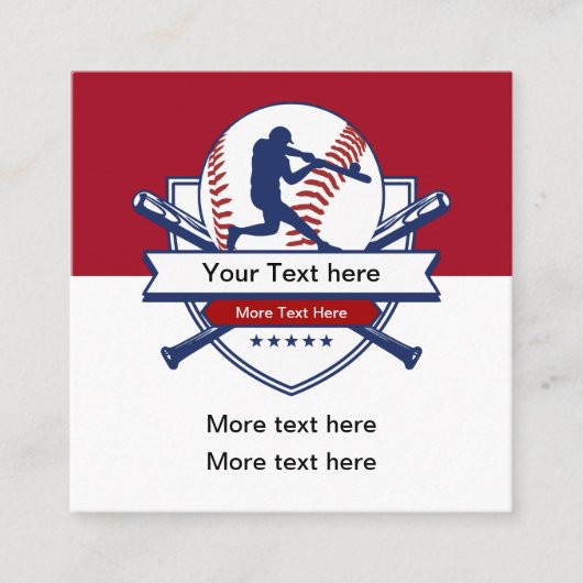 Cartes de visite de thème de baseball unique pour (Devant)