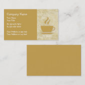 Cartes de visite de thème de café (Devant / Derrière)