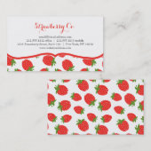 Cartes de visite de thème de fraise (Devant / Derrière)