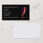 Cartes de visite de thème de Gecko (Devant / Derrière)