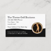 Cartes de visite de thème de golf classe Design (Devant)