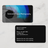 Cartes de visite de thème de la photographie uniqu (Devant / Derrière)
