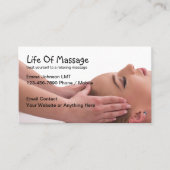 Cartes de visite de thème de massage design modern (Devant)
