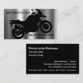 Cartes de visite de thème de moto cool (Devant / Derrière)