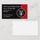 Cartes de visite de thème de moto cool (Devant / Derrière)