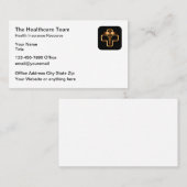 Cartes de visite de thème de soins de santé classi (Devant / Derrière)