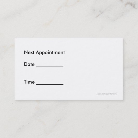 Cartes de visite de thème d'optométriste (Dos)