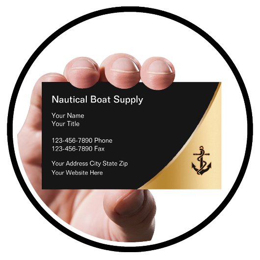 Cartes de visite de thème nautique chic