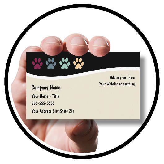 Cartes de visite de thème pour animaux
